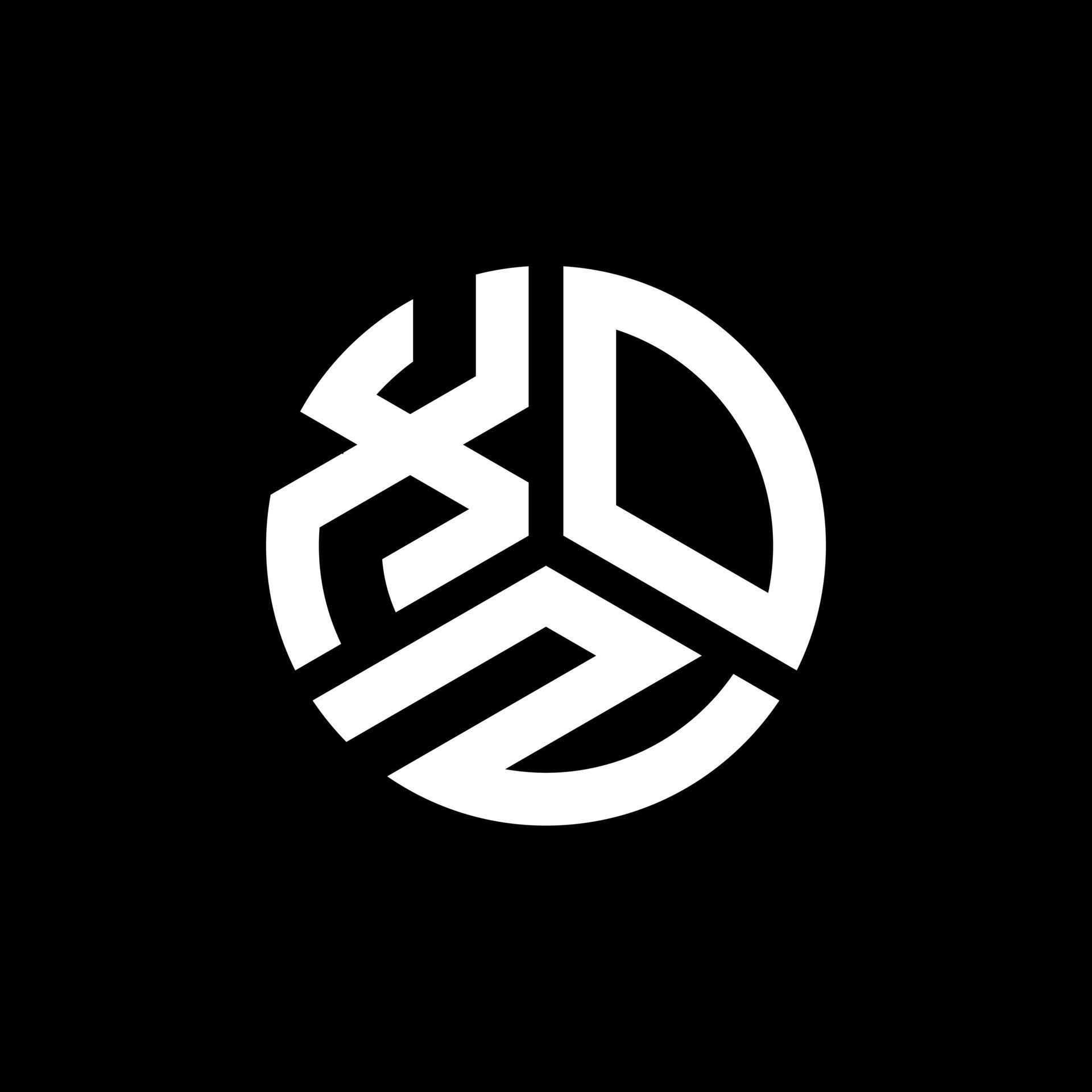 xoz brief logo ontwerp op zwarte achtergrond. xoz creatieve initialen brief logo concept. xoz brief ontwerp. vector