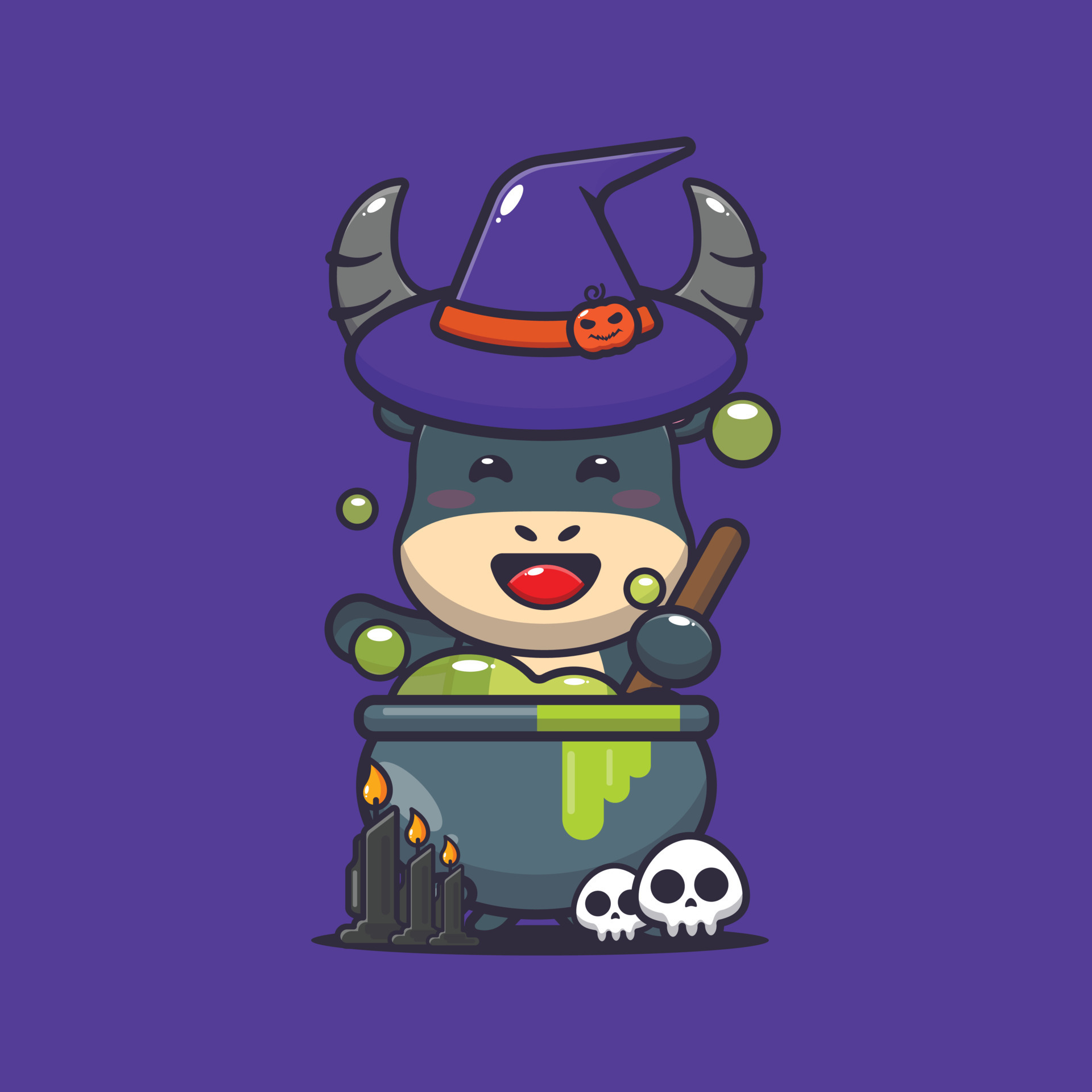 piek kwaliteit verbrand schattig heks buffel maken toverdrank in halloween dag. schattig halloween  tekenfilm illustratie. 12749603 - Download Free Vectors, Vector Bestanden,  Ontwerpen Templates