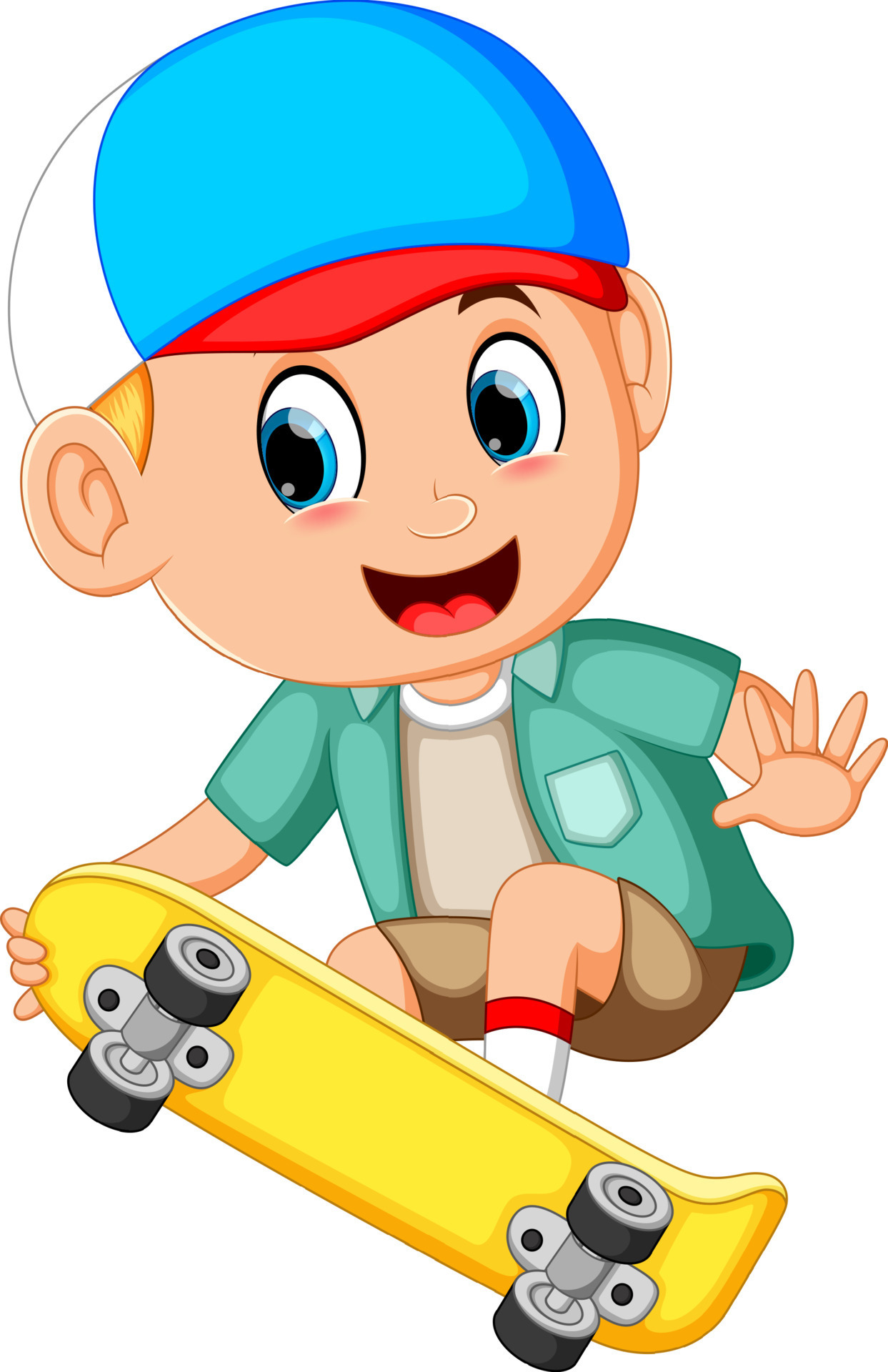 aankomen Zakje Eigen tekenfilm van jongen Aan een skateboard en glimlach 13330268 - Download  Free Vectors, Vector Bestanden, Ontwerpen Templates
