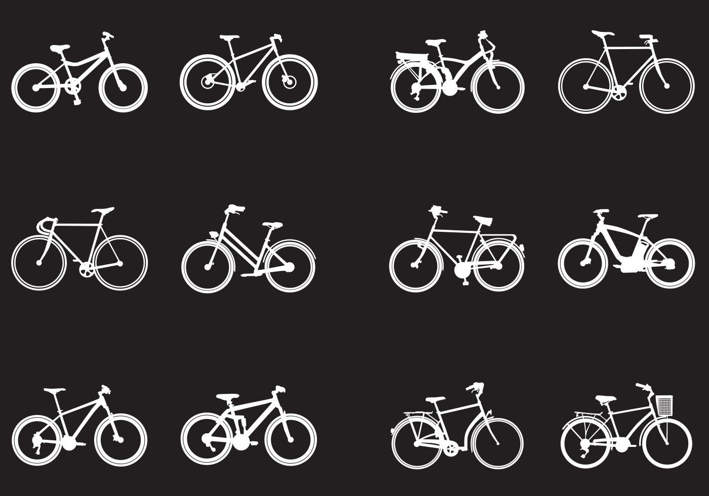 Melodieus Huisje Vormen Silhouet Van Diverse Soorten Fiets 135199 - Download Free Vectors, Vector  Bestanden, Ontwerpen Templates