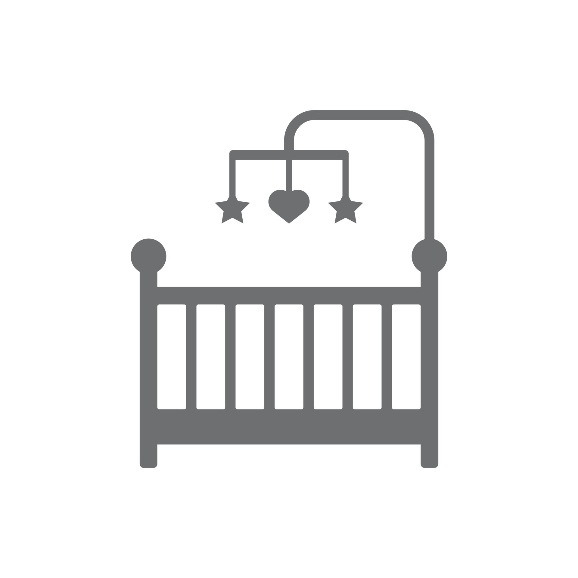 hongersnood Heiligdom prioriteit eps10 grijs vector baby wieg of zuigeling bed met hangende speelgoed icoon  geïsoleerd Aan wit achtergrond. baby bed symbool in een gemakkelijk vlak  modieus modern stijl voor uw website ontwerp, logo, en