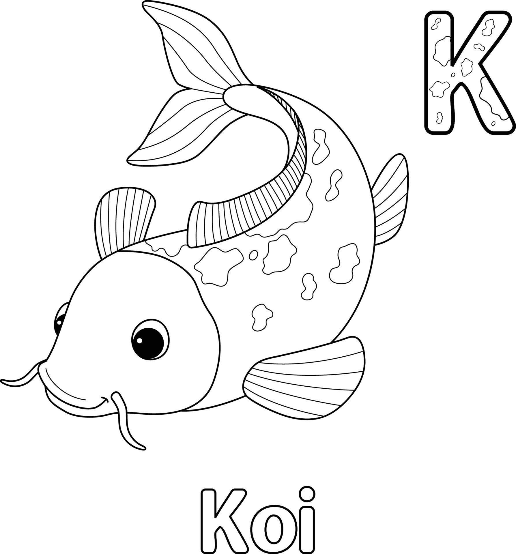 koi dier geïsoleerd kleur bladzijde k 15529388 - Download Vectors, Vector Bestanden, Ontwerpen Templates