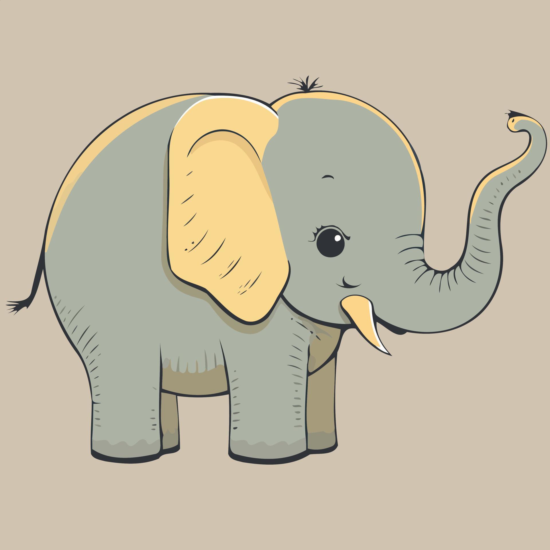 dier lichaam zoogdier schattig olifant 19039565 - Download Vectors, Vector Ontwerpen