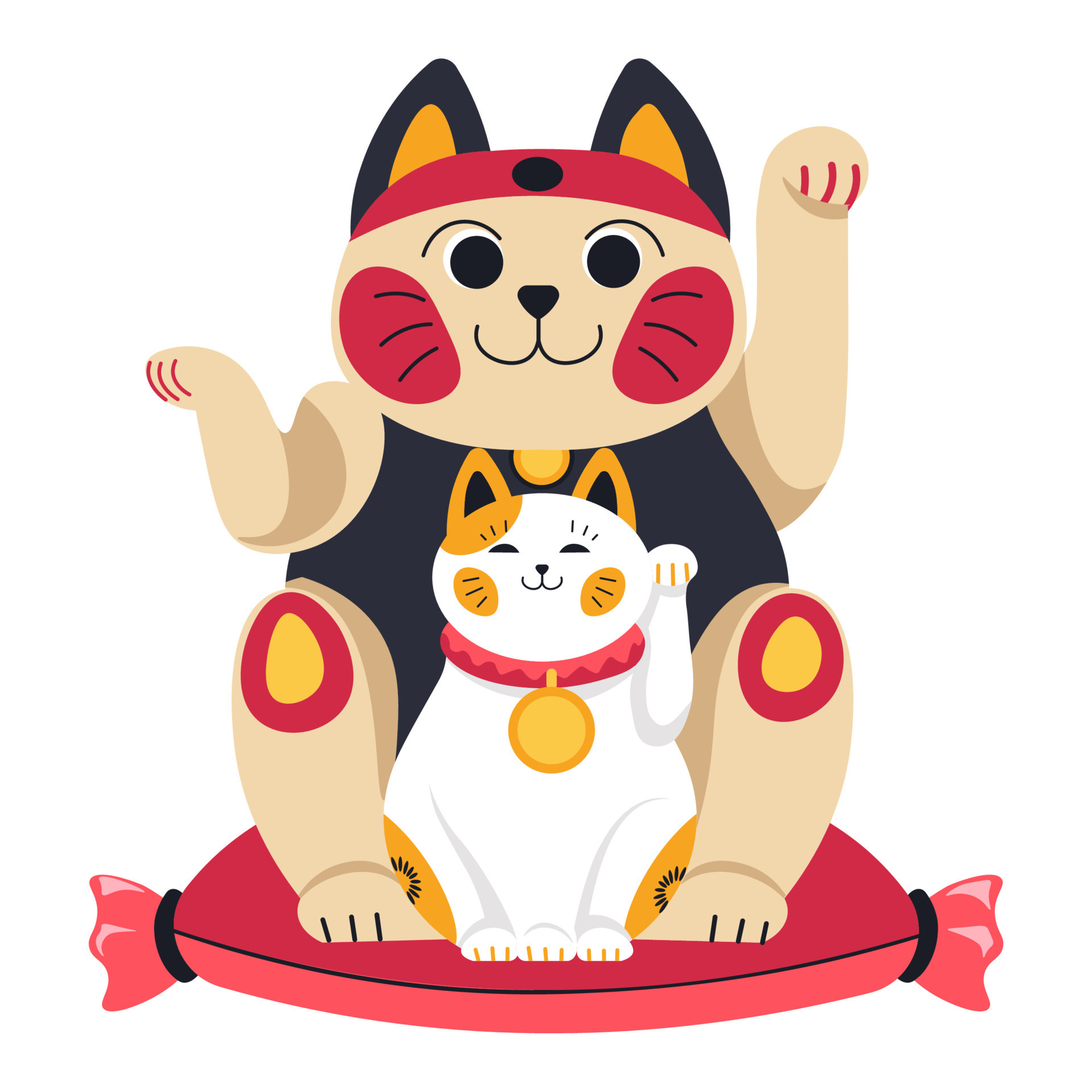 herhaling Vervallen Aantrekkelijk zijn aantrekkelijk Japans of Chinese katten symbool, dier beeldje 19498860 - Download Free  Vectors, Vector Bestanden, Ontwerpen Templates