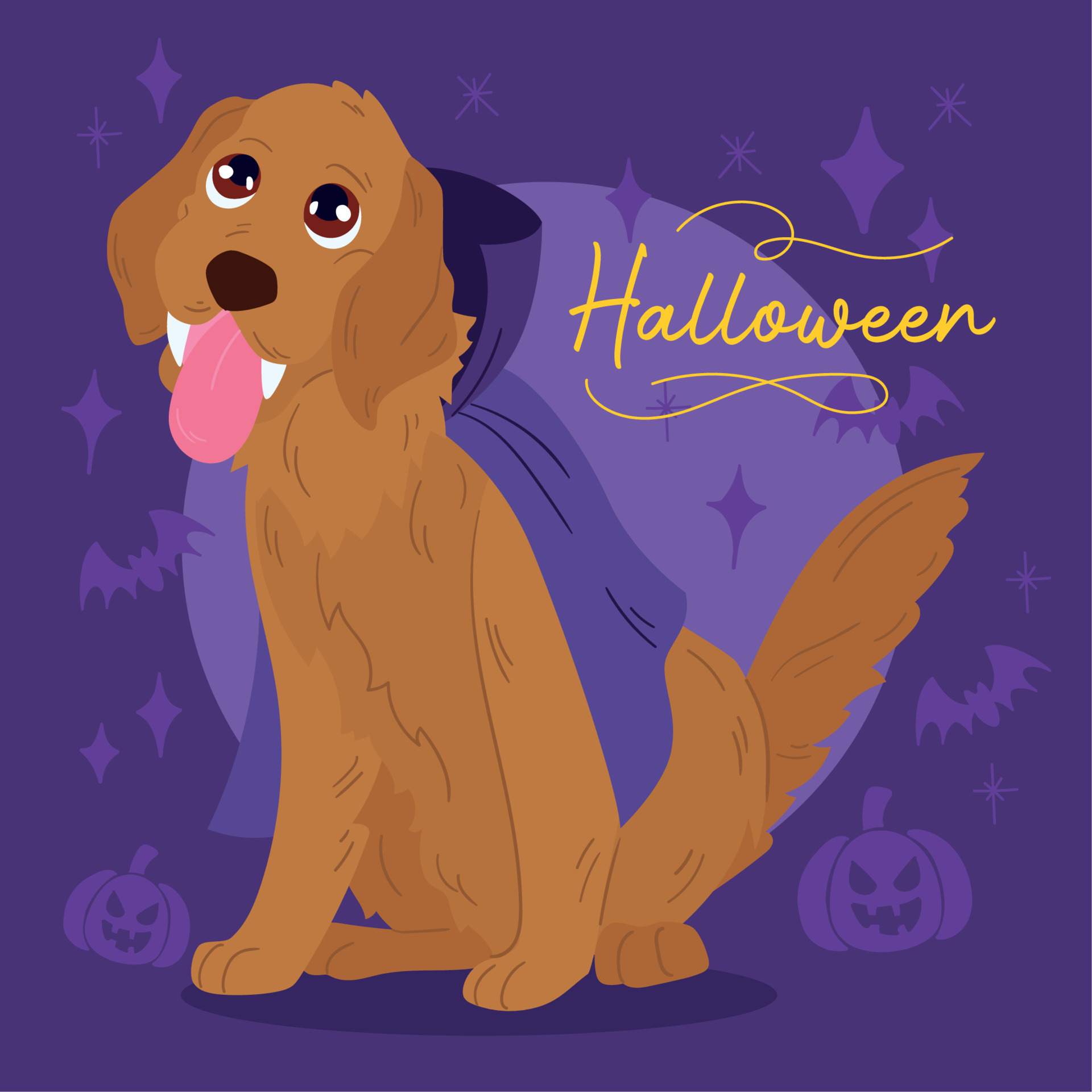 Misverstand Aanleg Discriminerend geïsoleerd schattig hond met een vampier halloween kostuum vector 20024833  Vectorkunst bij Vecteezy