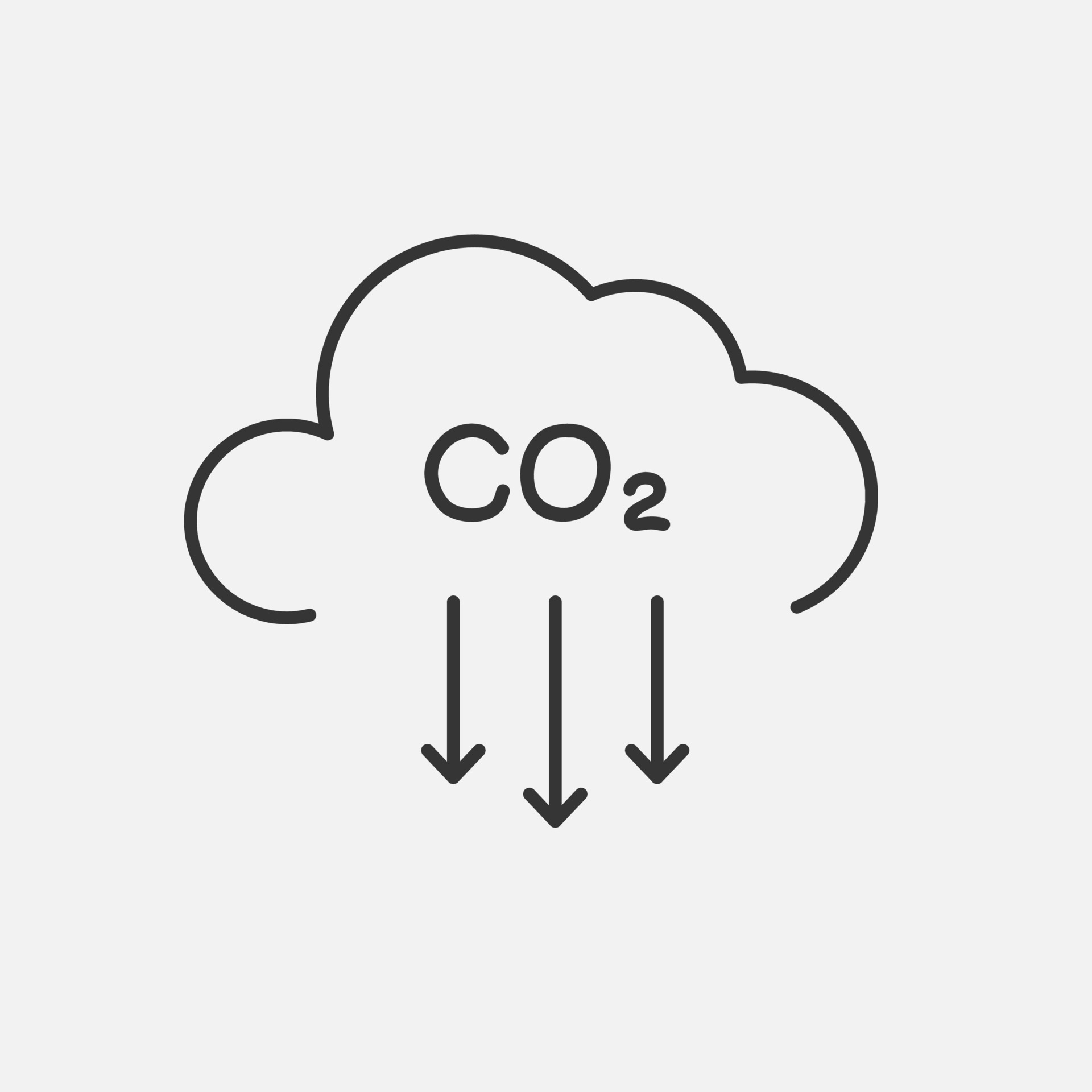 co2 lijn icoon. koolstof uitstoot symbool. rook, lucht vervuiling, toenemen uitstoot. vector illustratie 20049847 Vectorkunst bij Vecteezy