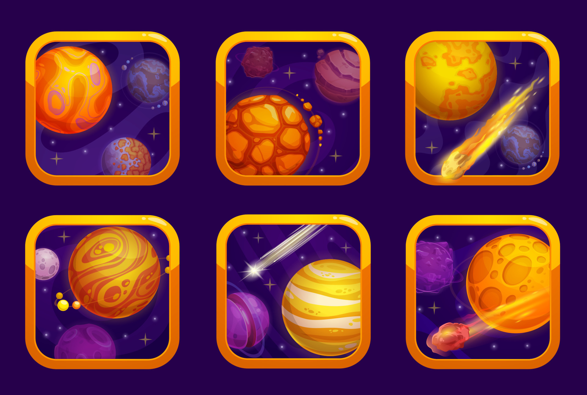 passen binnenkort uitvinden tekenfilm ruimte planeten spel oranje app pictogrammen 22032944 - Download  Free Vectors, Vector Bestanden, Ontwerpen Templates