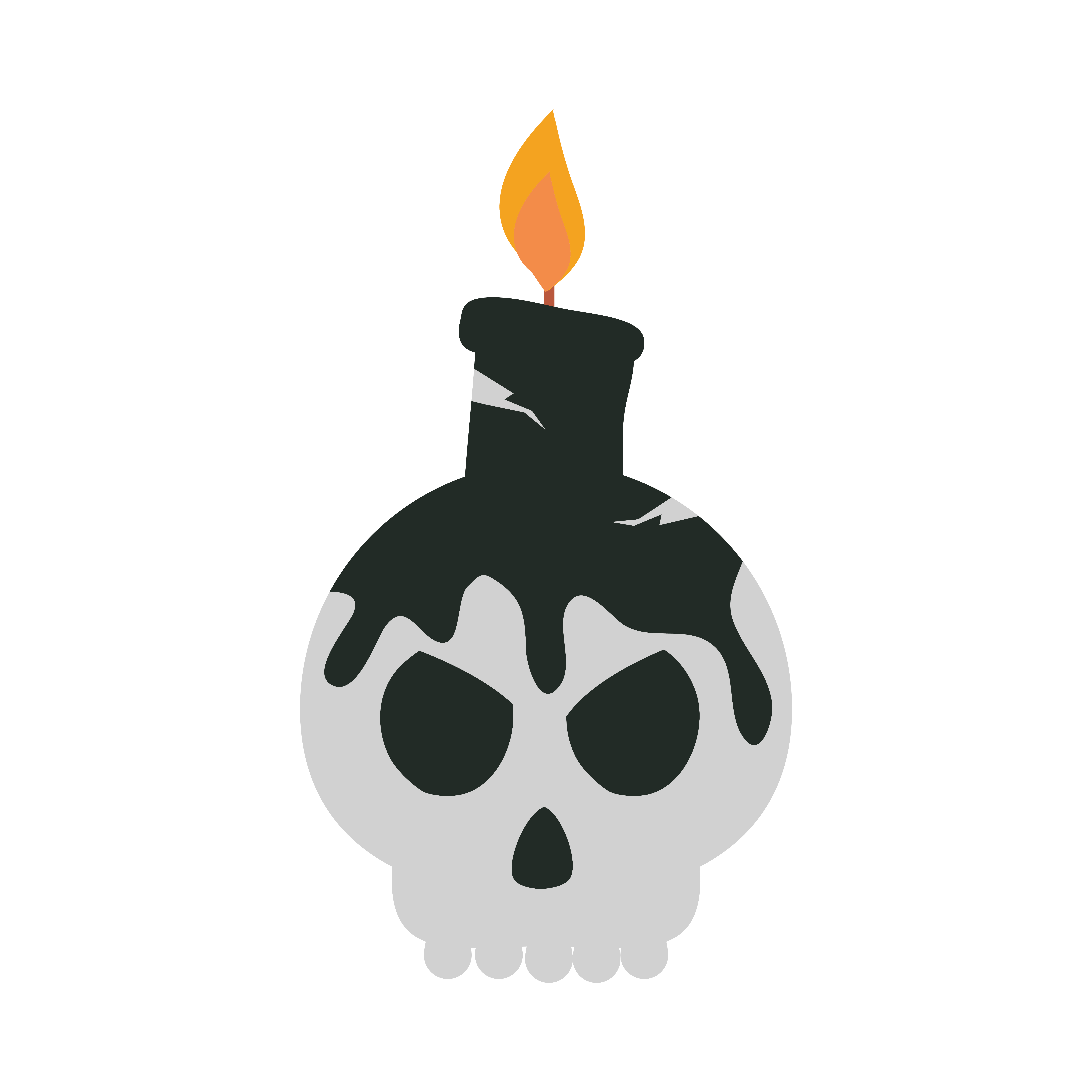 Walging Ontwaken Wordt erger gelukkige halloween-schedel met brandend kaarstrick or treat-feestviering  plat pictogramontwerp 2605410 Vectorkunst bij Vecteezy