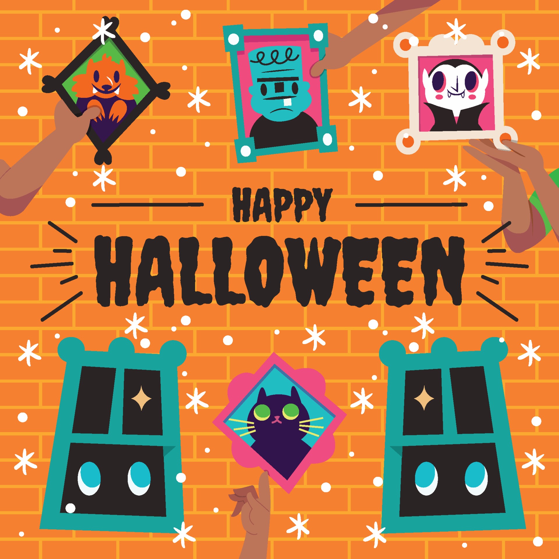 seks G Hoofdstraat halloween huis wanddecoratie concept 3317226 - Download Free Vectors,  Vector Bestanden, Ontwerpen Templates