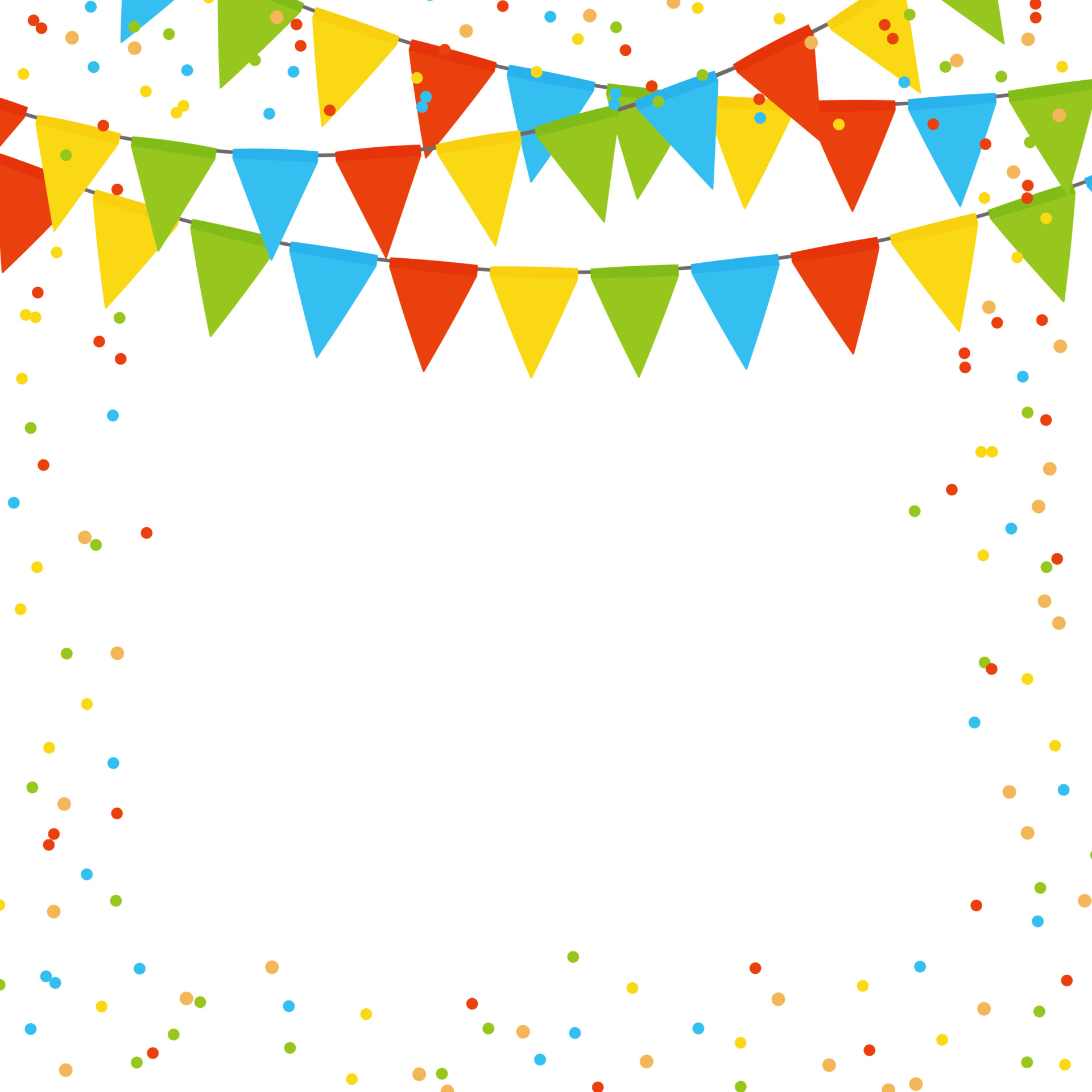 Eentonig Wiskunde aanvulling feest vakantie abstracte achtergrond sjabloon met vlag slingers en confetti.  vector illustratie 3516145 Vectorkunst bij Vecteezy