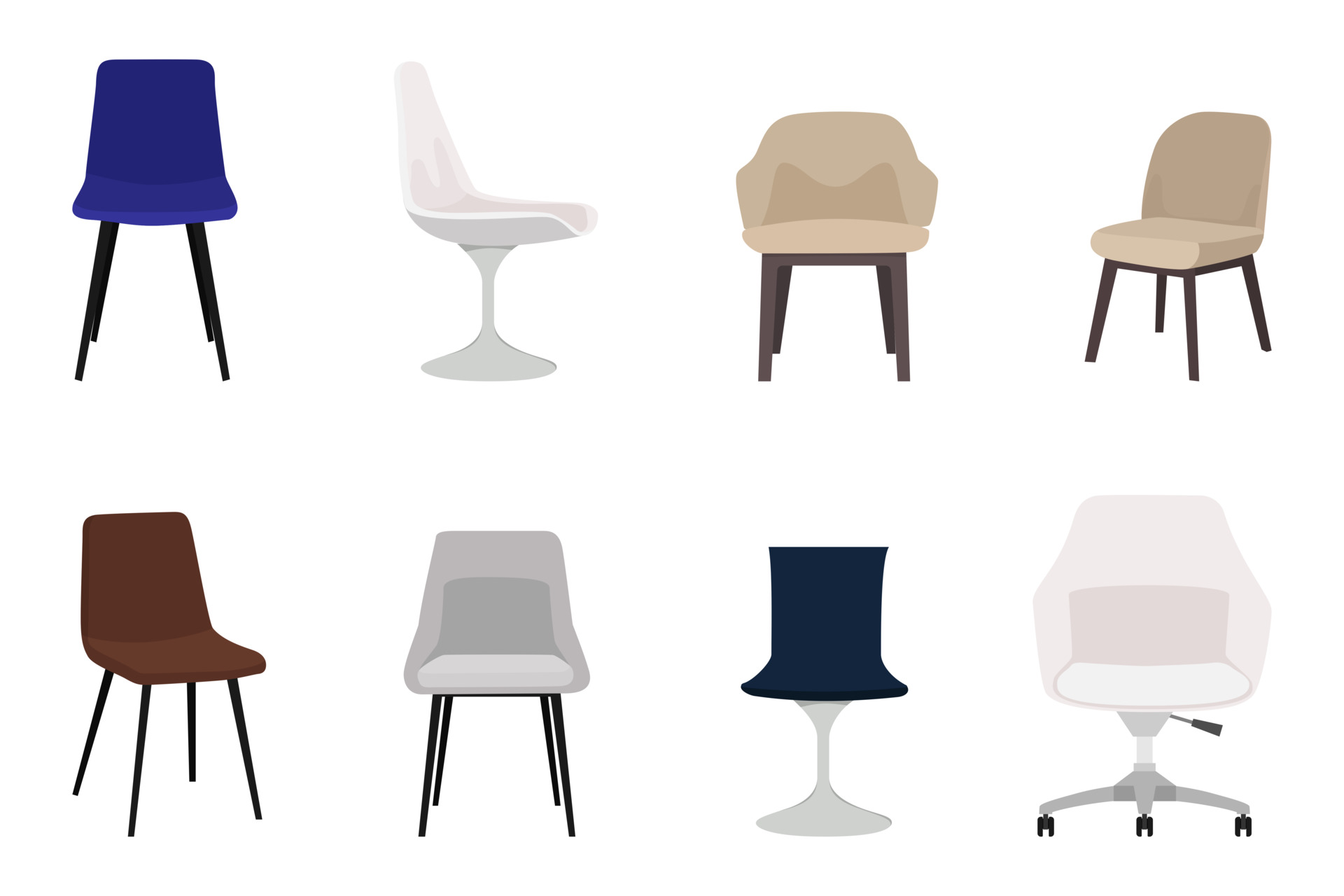 Geaccepteerd Arab catalogus leuke mooie moderne stoelen set met verschillende vormen en maten voor  kantoor en buiten met verschillende pose en positie en kleur 3574110 -  Download Free Vectors, Vector Bestanden, Ontwerpen Templates