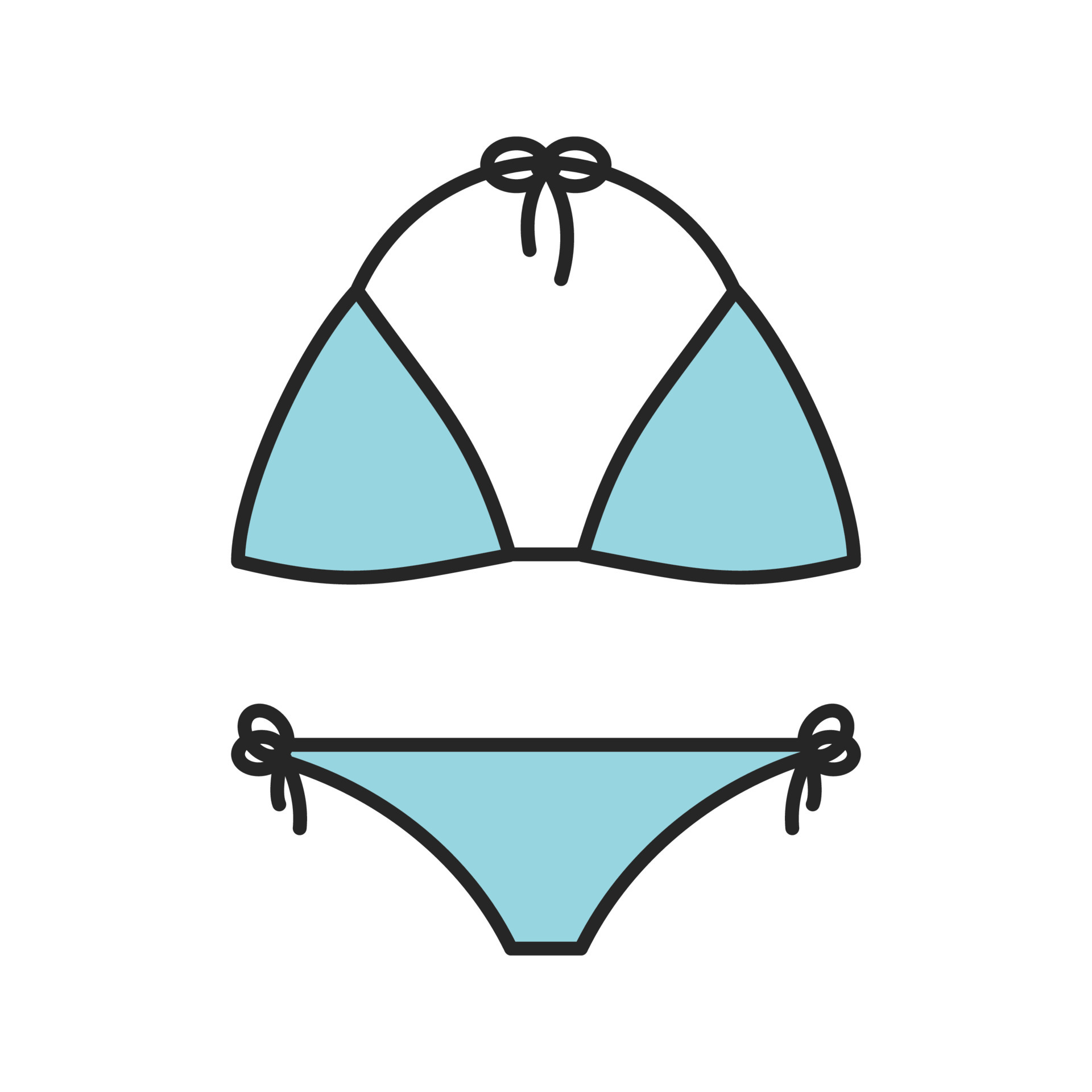 kleur icoon. bikini badpak. geïsoleerde 4239662 Vectorkunst bij Vecteezy