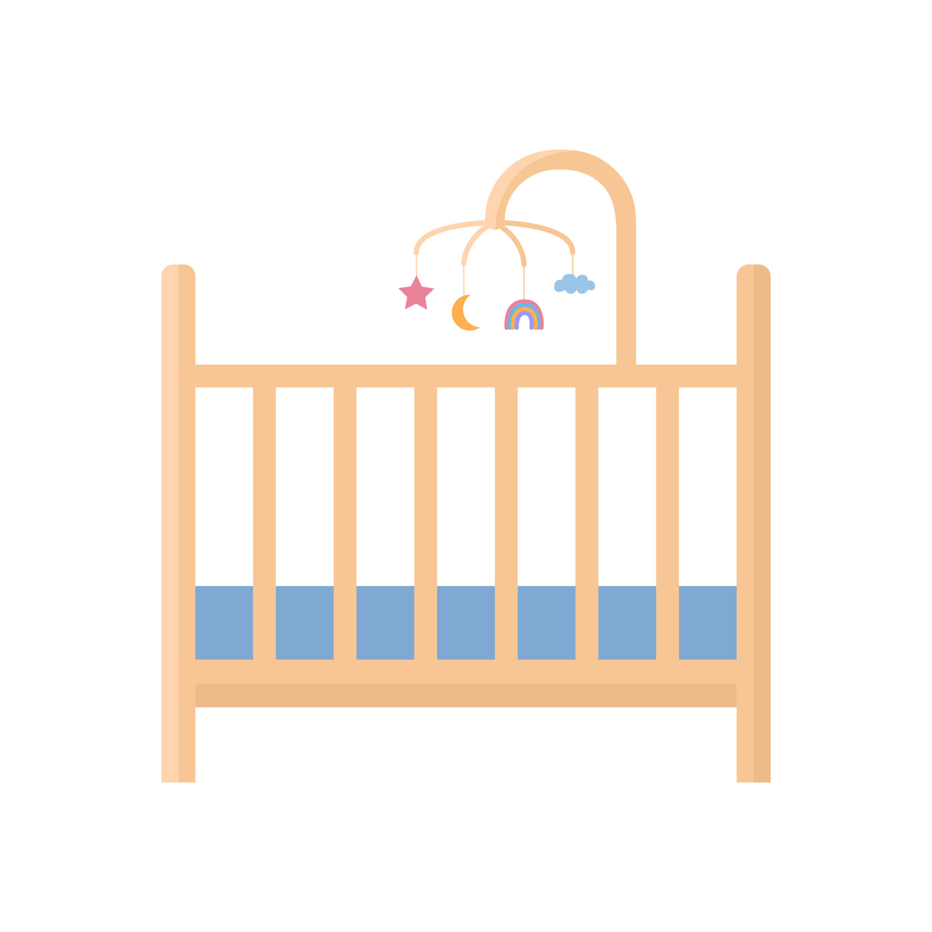 een kopje analoog Tropisch babybedje geïsoleerd. wieg voor kind. leeg babybed met carrousel voor  kinderkamerinterieur. platte vectorillustratie 4257063 - Download Free  Vectors, Vector Bestanden, Ontwerpen Templates