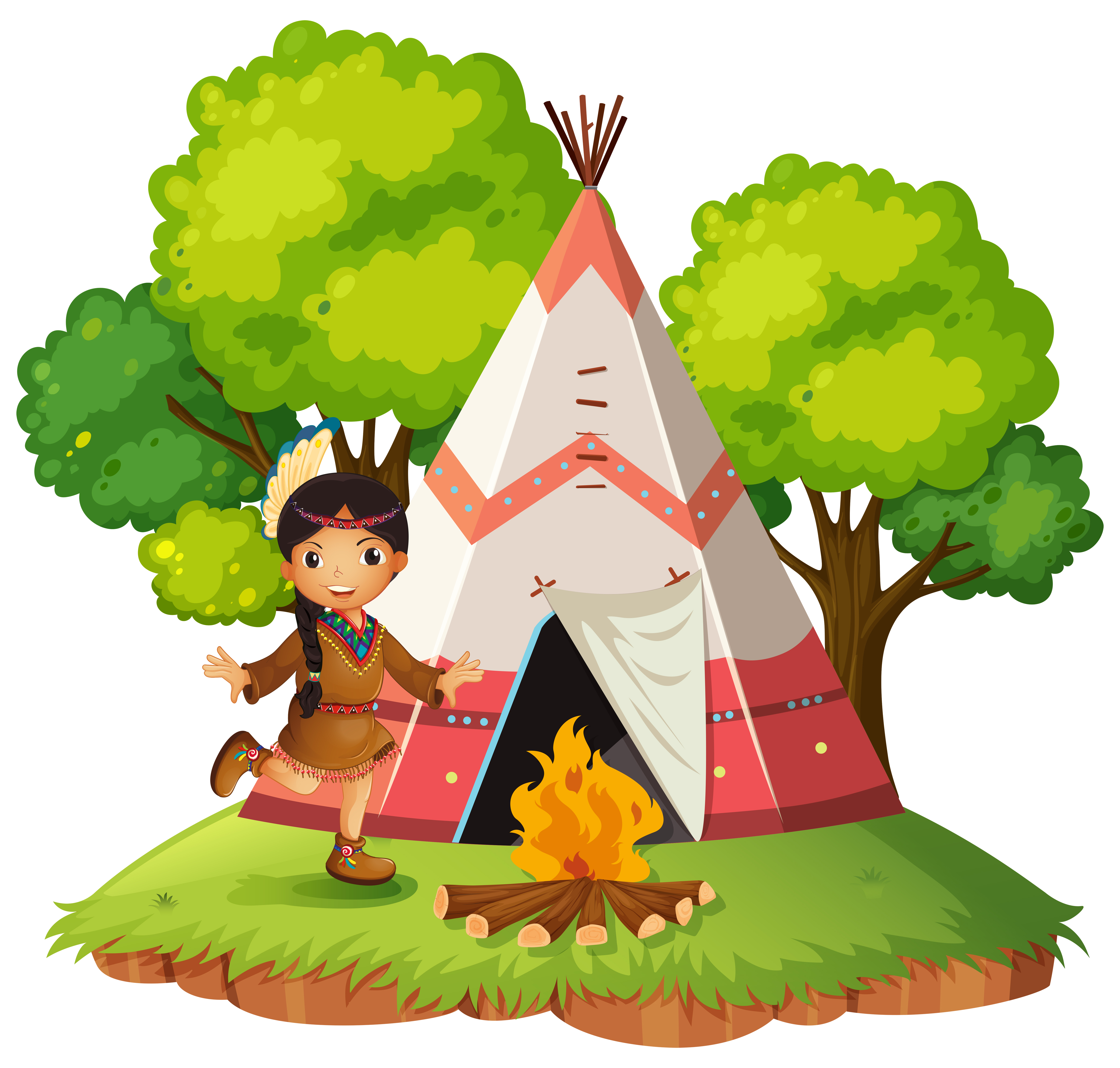 kook een maaltijd Specialiseren Manieren Indiaan voor tipi 432638 - Download Free Vectors, Vector Bestanden,  Ontwerpen Templates