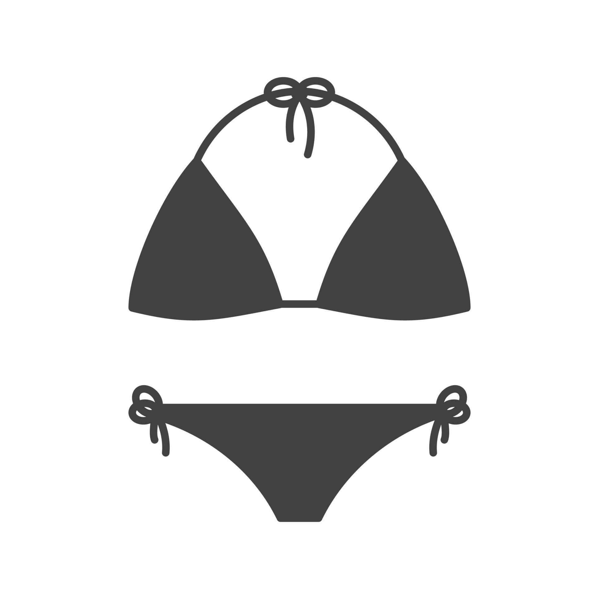 zwempak pictogram. silhouet symbool. bikini badpak. negatieve geïsoleerde illustratie Vectorkunst bij Vecteezy