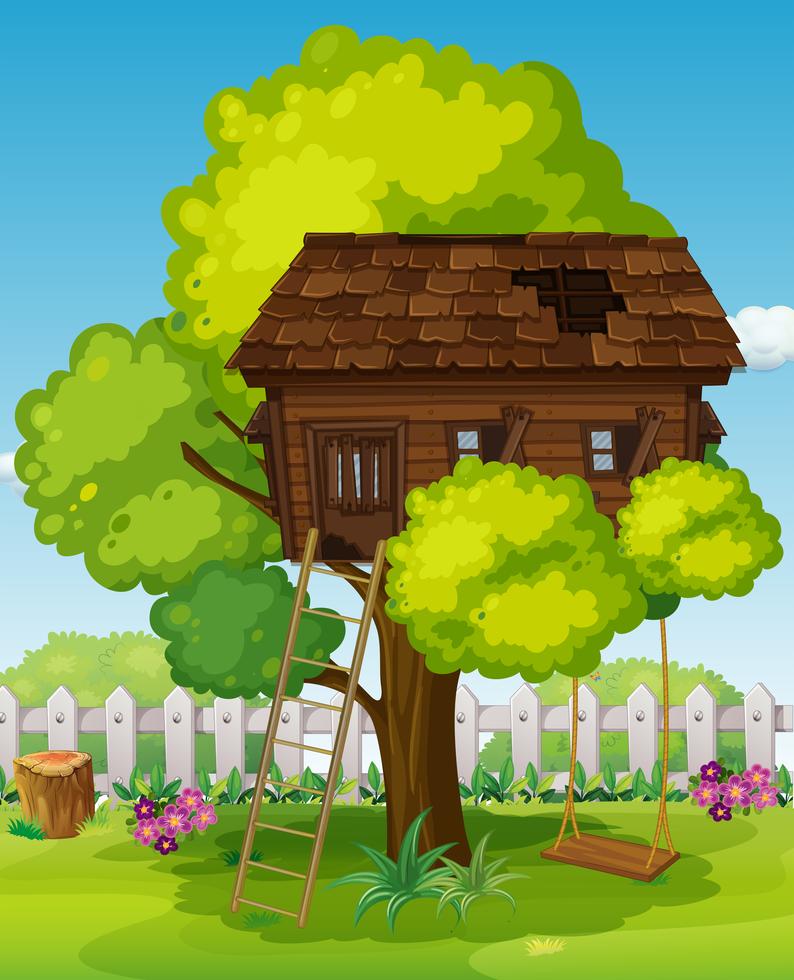 Sluier Eekhoorn Vertrouwen op Boomhut met schommel in het park 445669 - Download Free Vectors, Vector  Bestanden, Ontwerpen Templates