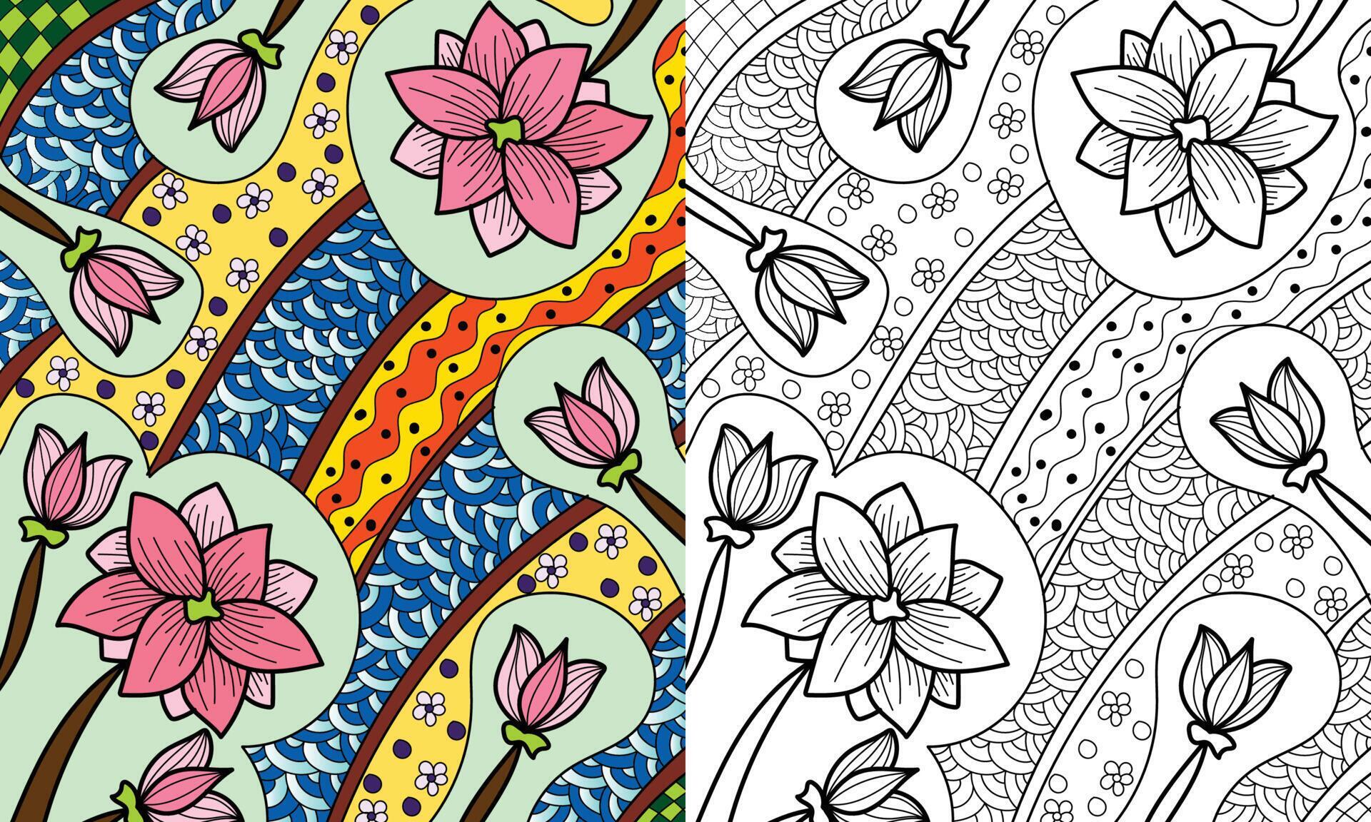 maat ontsmettingsmiddel Uitgang decoratief bloementhema doodle zen wirwar kleurboek pagina  vectorillustratie 4493800 - Download Free Vectors, Vector Bestanden,  Ontwerpen Templates