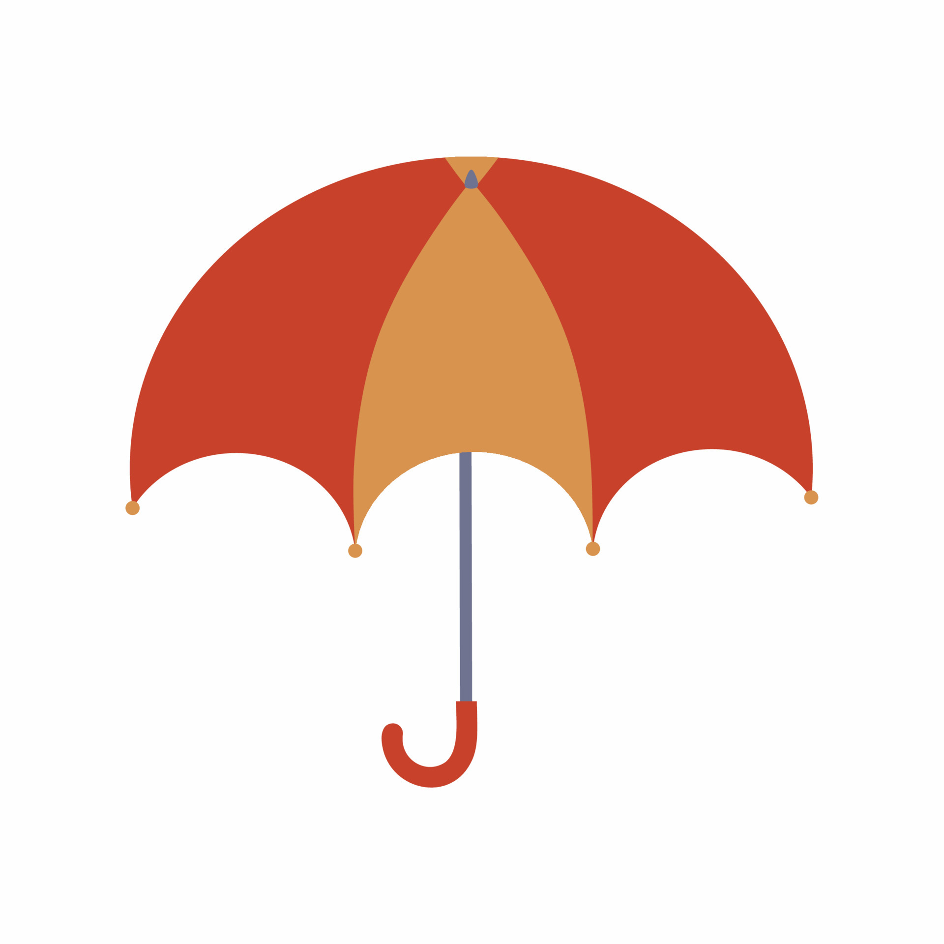 Idioot dreigen Rouwen tekening van een open paraplu van de regen geïsoleerd op een witte  achtergrond. vector platte cartoon afbeelding. logo-ontwerpelement,  ansichtkaarten, etiketten 4598654 - Download Free Vectors, Vector  Bestanden, Ontwerpen Templates