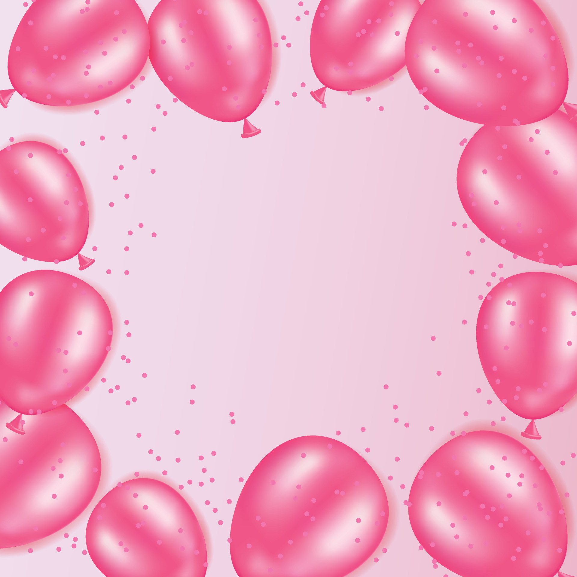 Chemicus Beeldhouwer ontmoeten roze ballonnen met confetti. vierkante roze sjabloon met ballonnen en  confetti. voor banners, advertenties, posters, kaarten. 4835688 Vectorkunst  bij Vecteezy