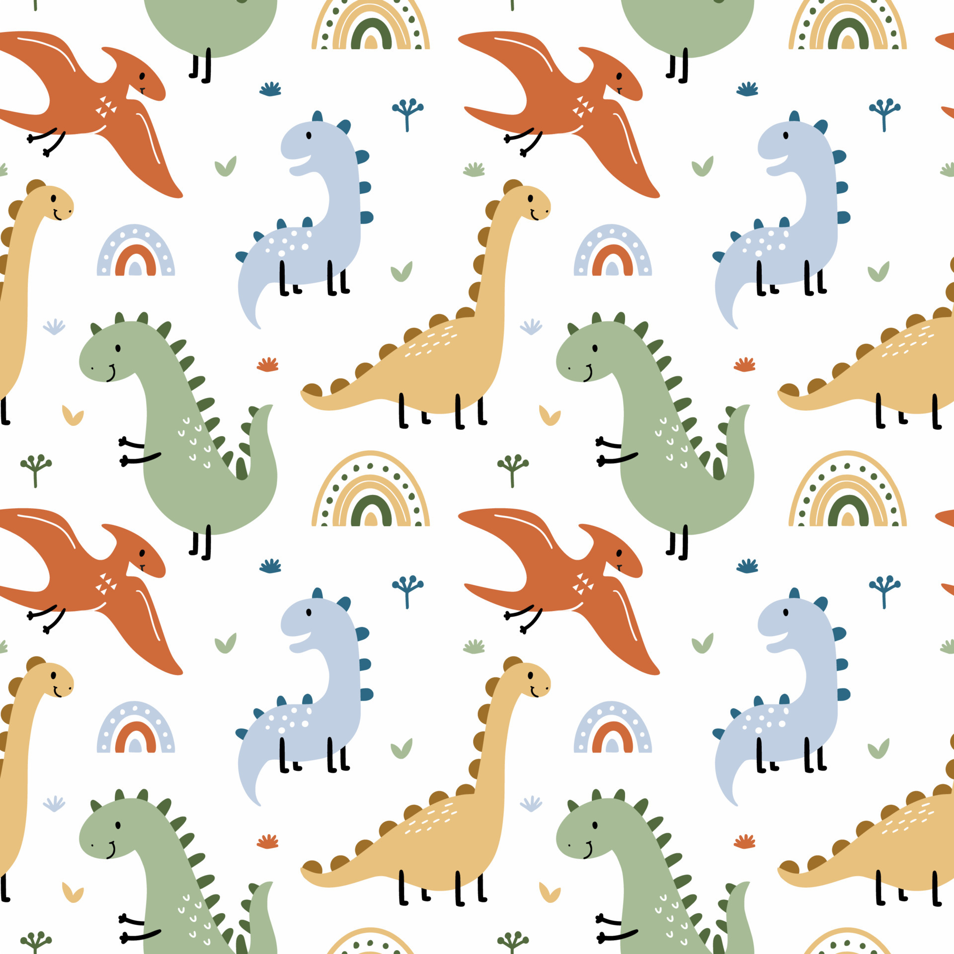 room vitaliteit verlangen naadloos patroon met dinosaurus en pterodactylus. prehistorische dieren.  achtergrond voor het naaien van kinderkleding, bedrukking op stof en  verpakkingspapier. 4899948 - Download Free Vectors, Vector Bestanden,  Ontwerpen Templates