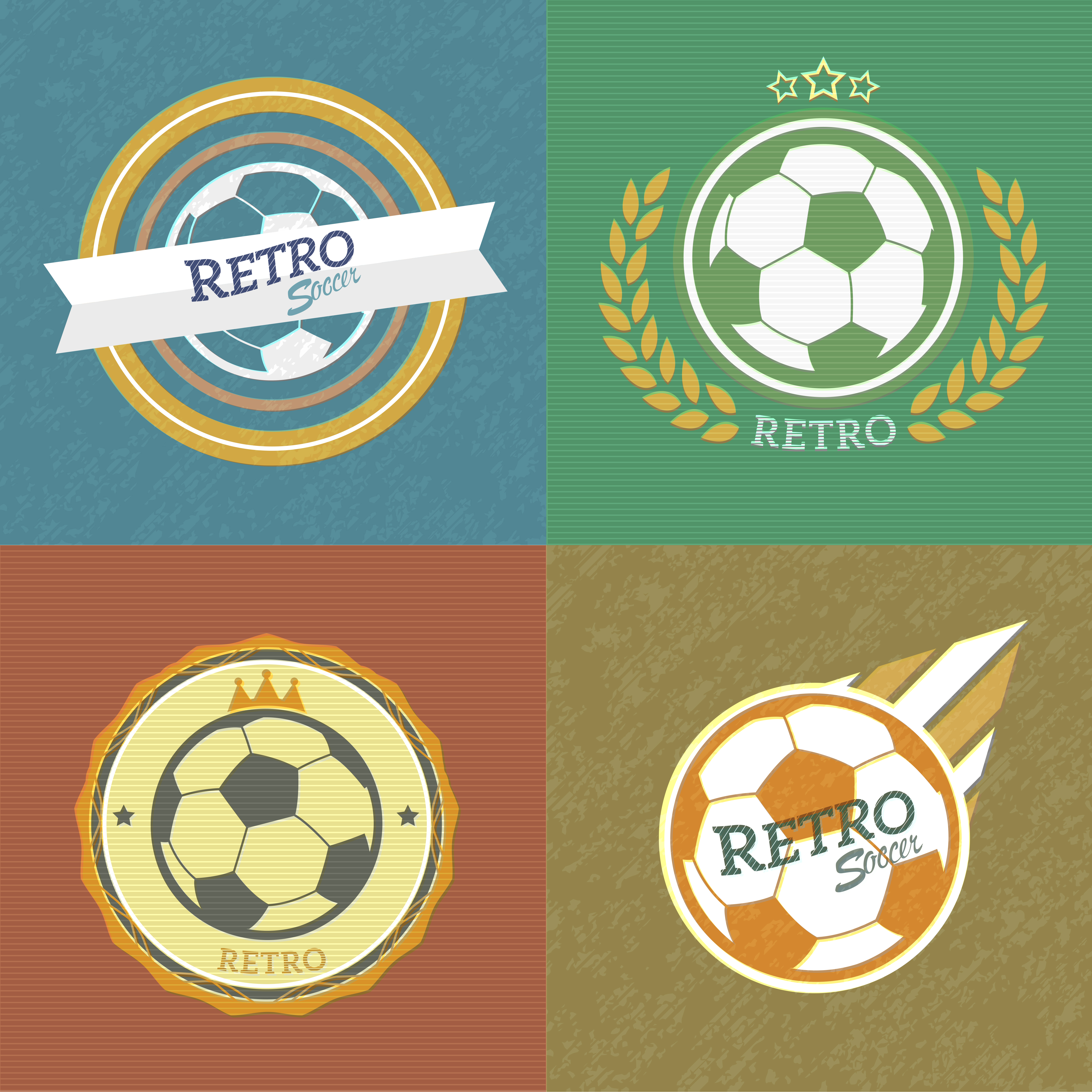 goedkoop Betuttelen grillen retro voetbal emblemen 640418 - Download Free Vectors, Vector Bestanden,  Ontwerpen Templates