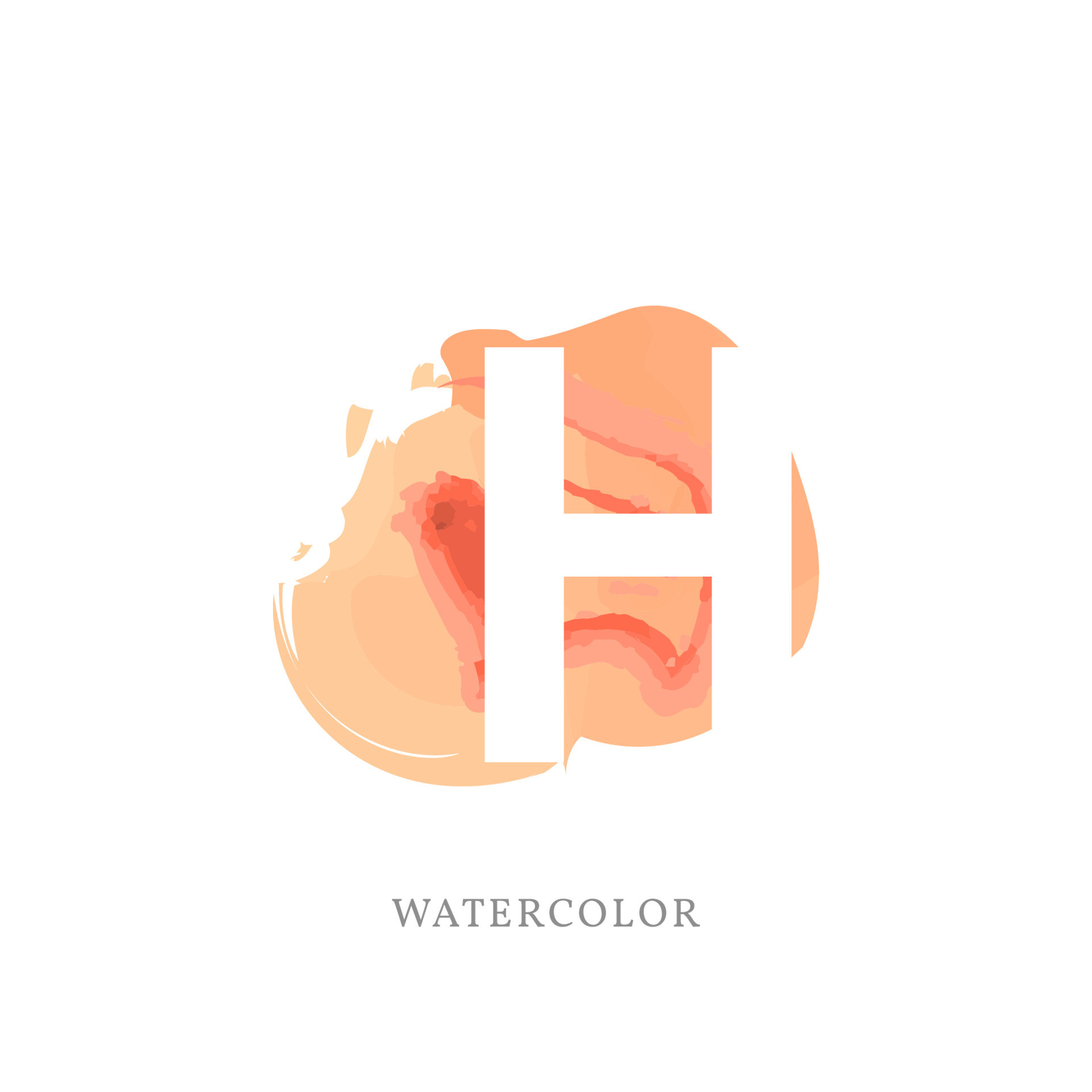 wekelijks Varen Keelholte negatieve letter h met aquarel splash voor mode of schoonheidsverzorging  logo, kledingmerk, personal branding identiteit, visagist of een ander  bedrijf 8028723 - Download Free Vectors, Vector Bestanden, Ontwerpen  Templates