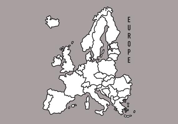 Baars slaaf vaccinatie Zwart-witte Europa Kaart 119836 Vectorkunst bij Vecteezy