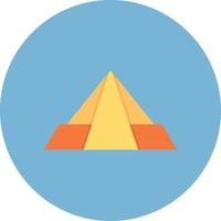 piramide platte cirkel veelkleurig vector