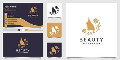 schoonheid logo ontwerp voor vrouw premium vector