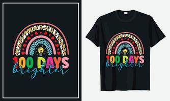 100 dagen school t-shirt ontwerp vector