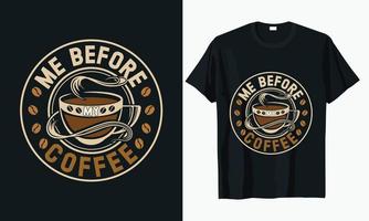 koffie typografie t-shirt ontwerp gratis vector