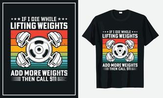 gym fitness dagelijks leven t-shirt ontwerp vector
