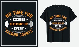 gym fitness dagelijks leven t-shirt ontwerp vector