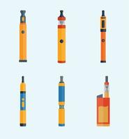 sigaret en rook illustraties vector set met kleurrijk ontwerp. gratis vector gratis collecties. vape clip art ontwerp.