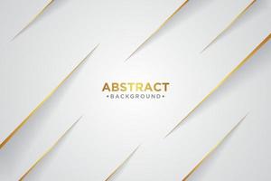 abstracte moderne geometrische witte achtergrond. papier gesneden stijl met gouden lijnen. luxe concept. u kunt gebruiken voor bannersjabloon, omslag, printadvertentie, presentatie, brochure, enz. vectorillustratie vector