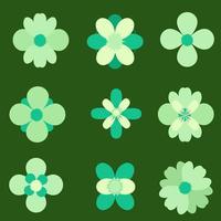 icon set van bloem vector gratis