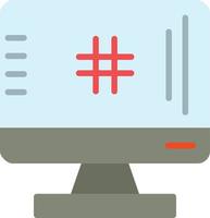 platte hashtag-pictogram vector