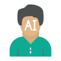 ai platte pictogram vector