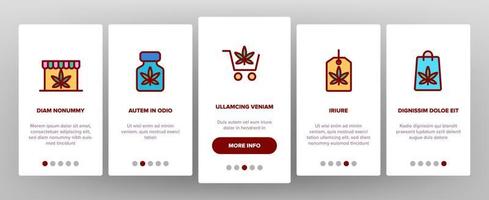 rasta winkel onboarding vector iconen set