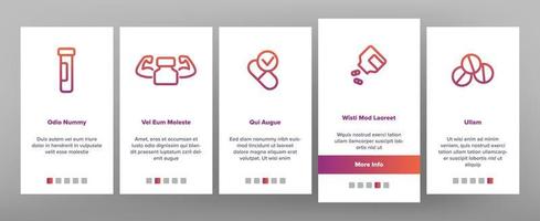 supplementen pictogrammen onboarding set vector