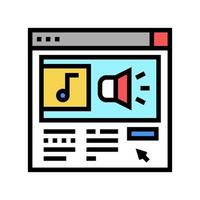 online radio kleur pictogram vectorillustratie vector