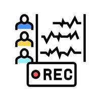 opname radio hosts kleur pictogram vectorillustratie vector