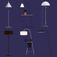 vlakke illustratie decoratieve lamp vector