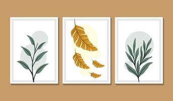 gouden botanische omslagcollectie vector