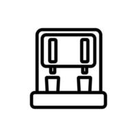 twee glazen water dispenser pictogram vector overzicht illustratie