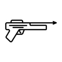 onderwater pistool pictogram vector. geïsoleerde contour symbool illustratie vector