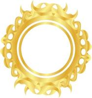 antiek frame met gouden kleur vector