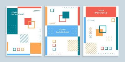 covers in memphis-stijl met minimaal ontwerp vector