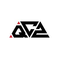qcz driehoek brief logo ontwerp met driehoekige vorm. qcz driehoek logo ontwerp monogram. qcz driehoek vector logo sjabloon met rode kleur. qcz driehoekig logo eenvoudig, elegant en luxueus logo. qcz