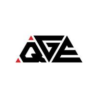 qge driehoek brief logo ontwerp met driehoekige vorm. qge driehoek logo ontwerp monogram. qge driehoek vector logo sjabloon met rode kleur. qge driehoekig logo eenvoudig, elegant en luxueus logo. qge